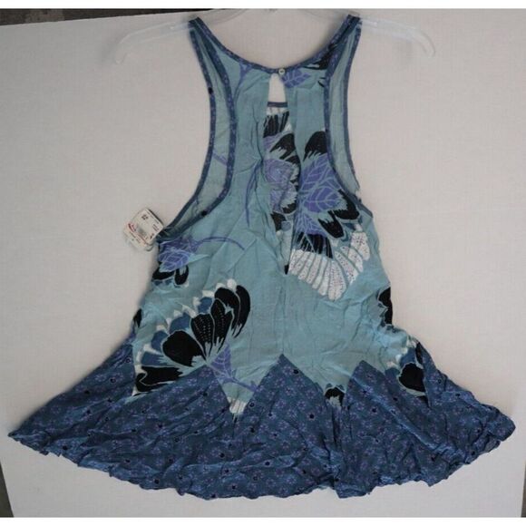 Free People OB564403 Womens Sz XS Blue "Someone Like You" Printed Slip Dress $88 - Picture 7 of 11